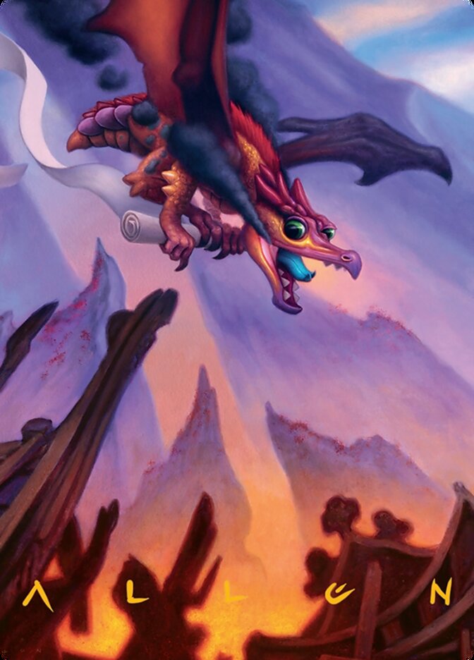Scavenger Regent // Scavenger Regent ATDM-45 Tarkir: Dragonstorm Art Series Magic card