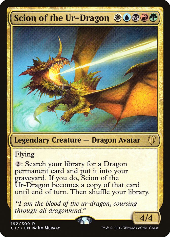 Scion of the Ur-Dragon C17-192 Commander 2017 Magic card