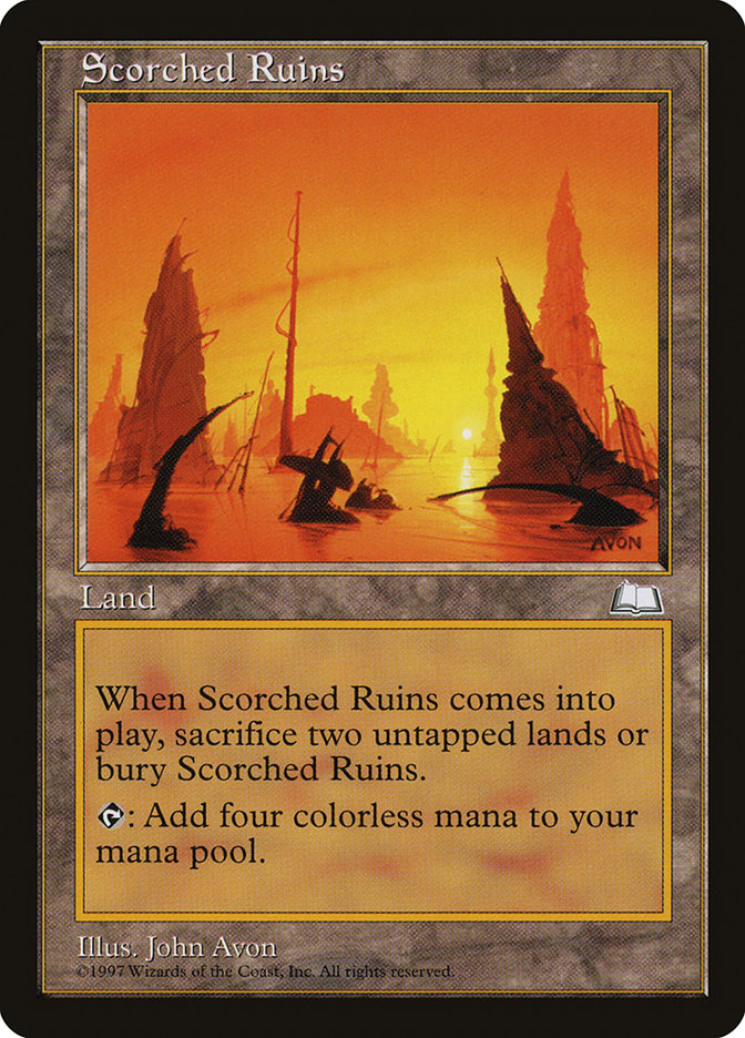Scorched Ruins WTH-166 Weatherlight Magic card