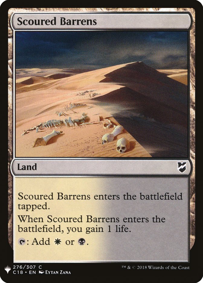 Scoured Barrens PLST-C18-276 The List Magic card