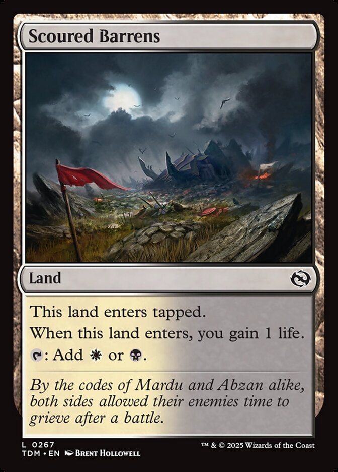 Scoured Barrens TDM-267 Tarkir: Dragonstorm Magic card