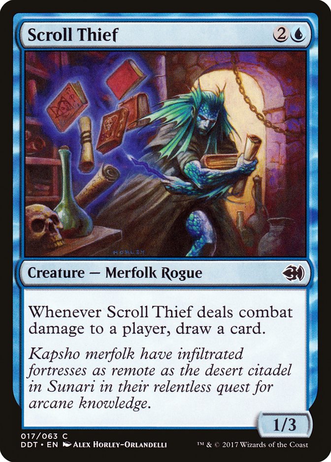 Scroll Thief DDT-17 Duel Decks: Merfolk vs. Goblins Magic card
