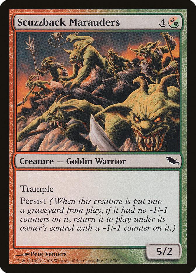 Scuzzback Marauders SHM-216 Shadowmoor Magic card