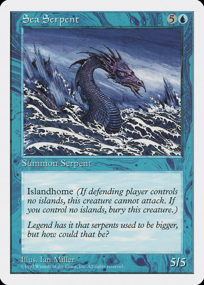 Sea Serpent 5ED-118 Fifth Edition Magic card