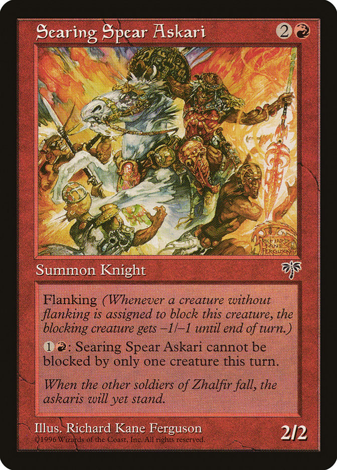 Searing Spear Askari MIR-191 Mirage Magic card