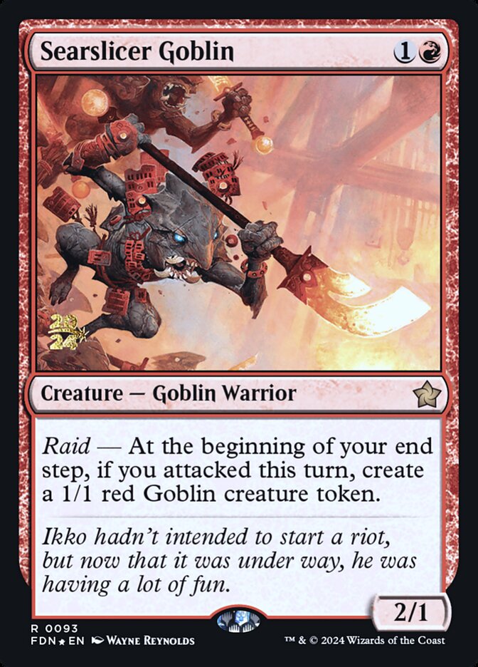 Searslicer Goblin PFDN-93S Foundations Promos Magic card