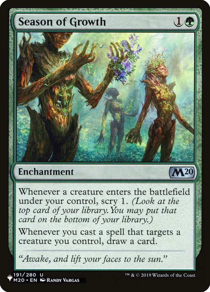 Season of Growth PLST-M20-191 The List Magic card