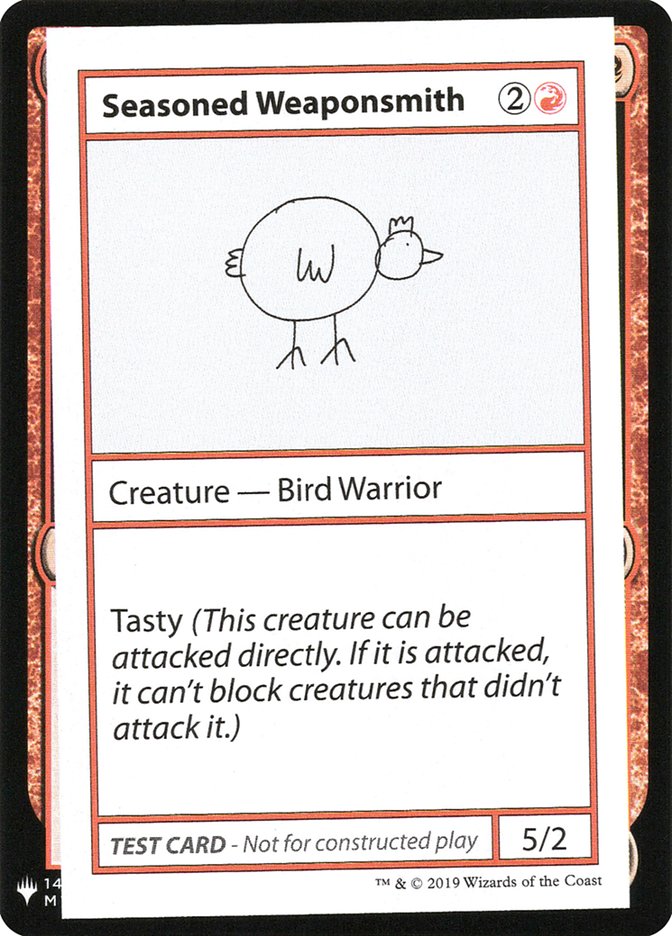 Seasoned Weaponsmith CMB1-63 Mystery Booster Playtest Cards 2019 Magic card