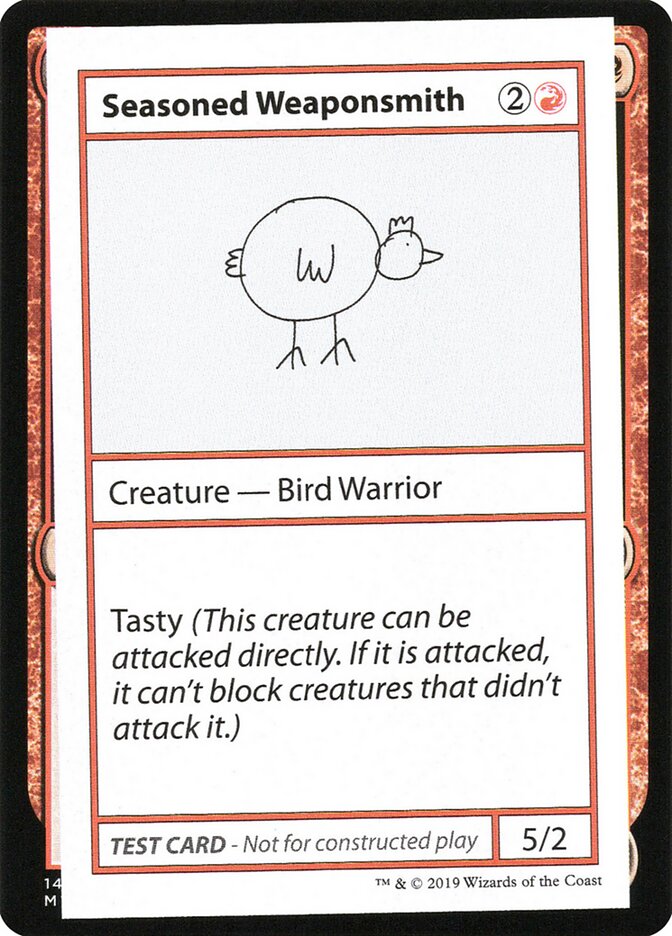 Seasoned Weaponsmith CMB2-63 Mystery Booster Playtest Cards 2021 Magic card
