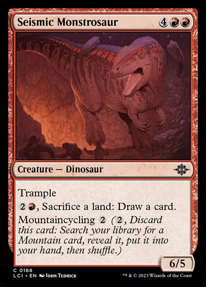 Seismic Monstrosaur LCI-166 The Lost Caverns of Ixalan Magic card