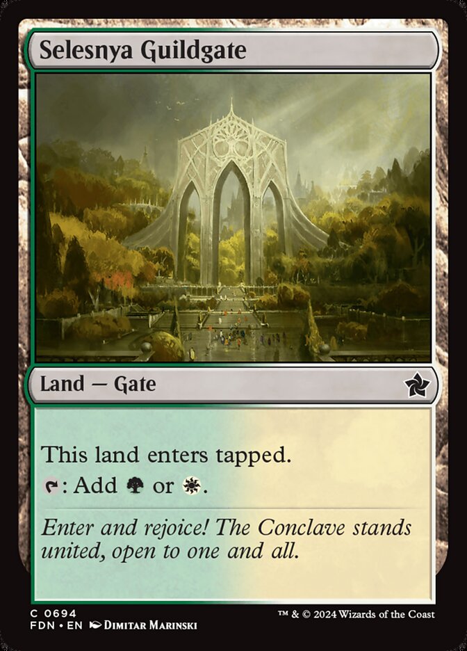 Selesnya Guildgate FDN-694 Foundations Magic card