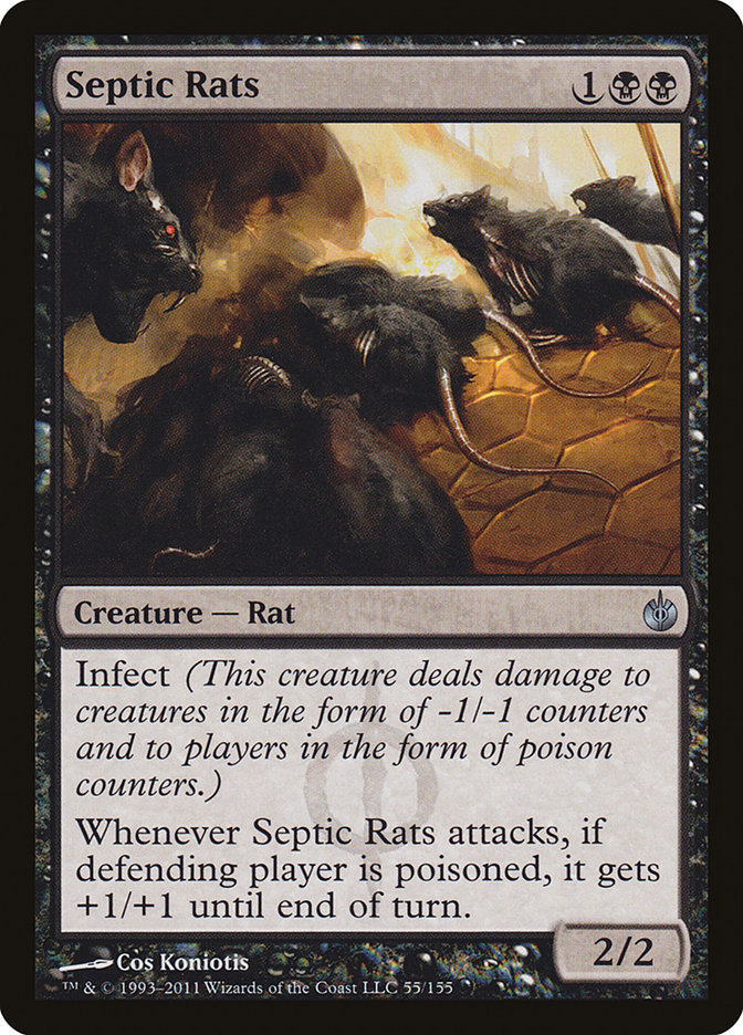 Septic Rats MBS-55 Mirrodin Besieged Magic card