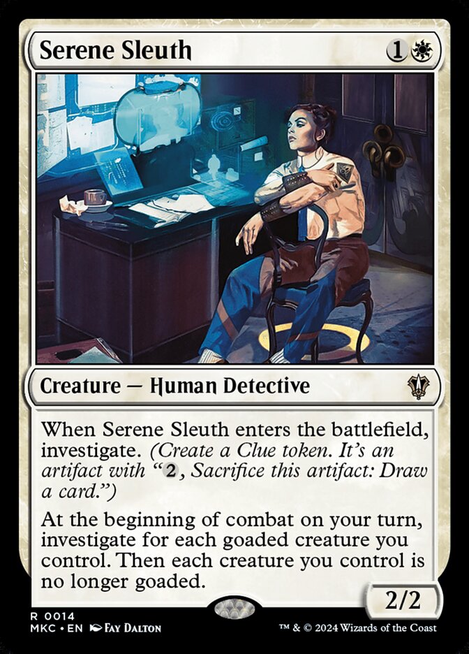 Serene Sleuth MKC-14 Murders at Karlov Manor Commander Magic card