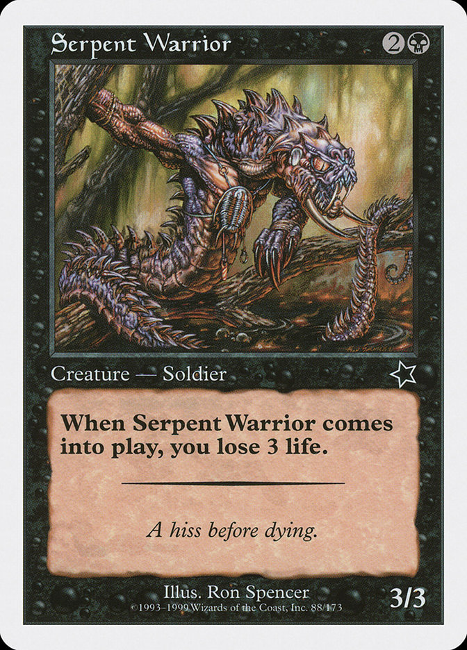 Serpent Warrior S99-88 Starter 1999 Magic card