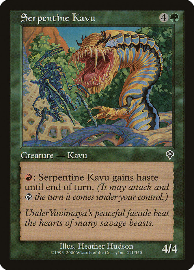 Serpentine Kavu INV-211 Invasion Magic card
