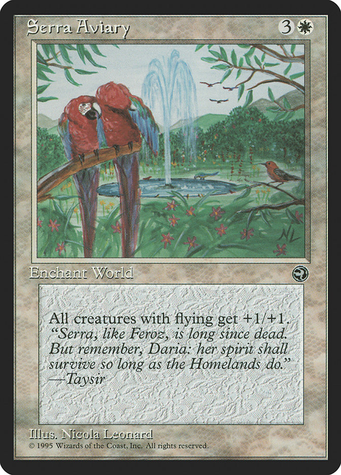 Serra Aviary HML-14 Homelands Magic card