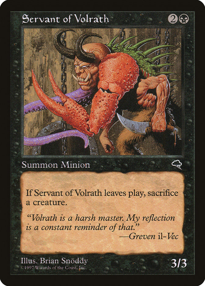 Servant of Volrath TMP-156 Tempest Magic card