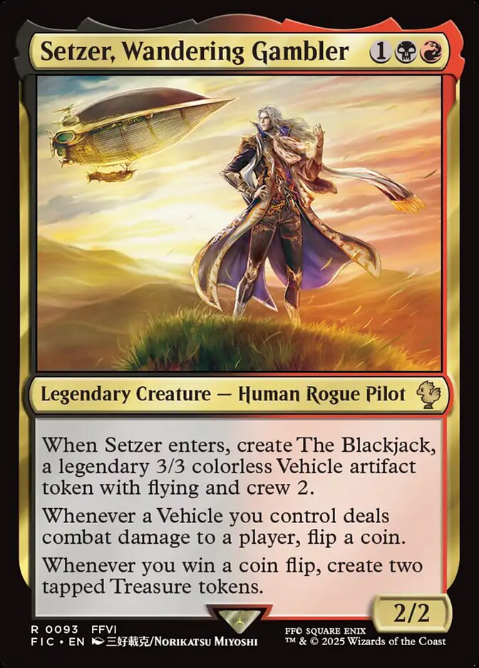 Setzer, Wandering Gambler FIC-93 Final Fantasy Commander Magic card