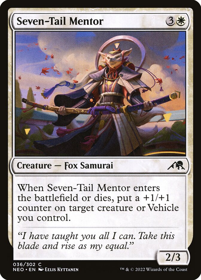 Seven-Tail Mentor NEO-36 Kamigawa: Neon Dynasty Magic card