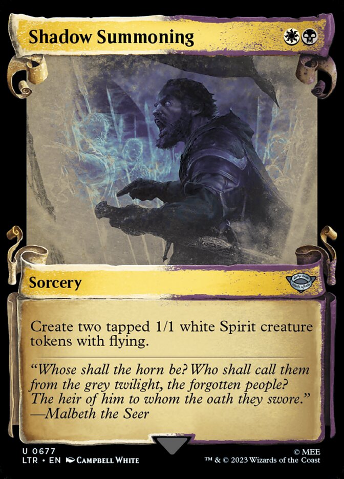 Shadow Summoning LTR-677 The Lord of the Rings: Tales of Middle-earth Magic card