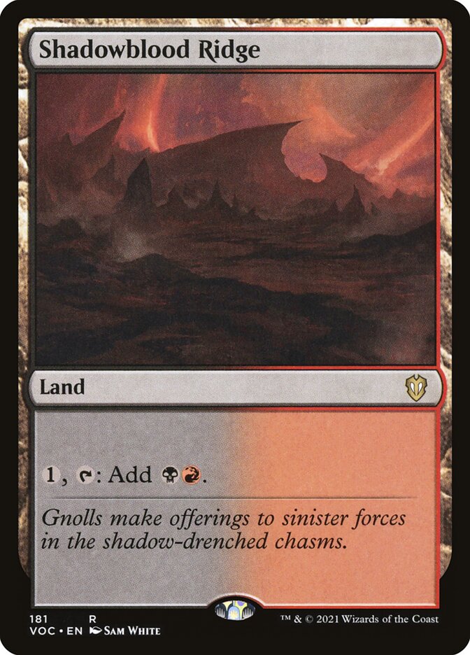 Shadowblood Ridge VOC-181 Crimson Vow Commander Magic card
