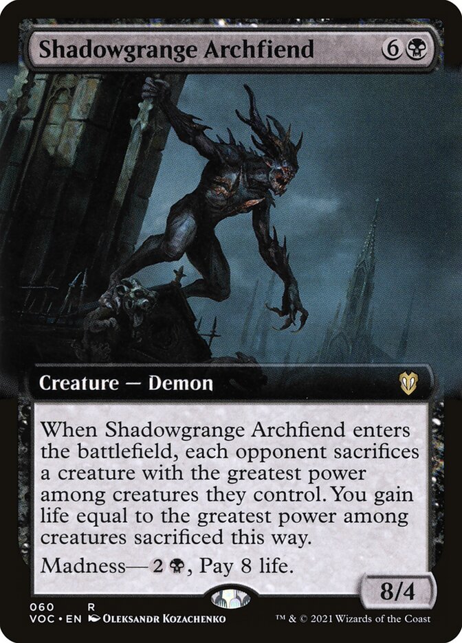 Shadowgrange Archfiend VOC-60 Crimson Vow Commander Magic card