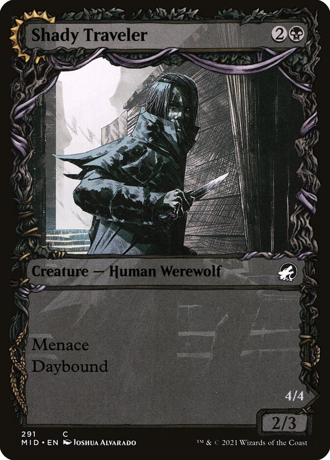 Shady Traveler // Stalking Predator MID-291 Innistrad: Midnight Hunt Magic card