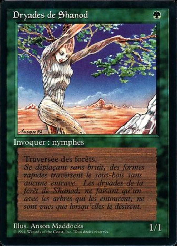 Shanodin Dryads FBB-216 Foreign Black Border Magic card