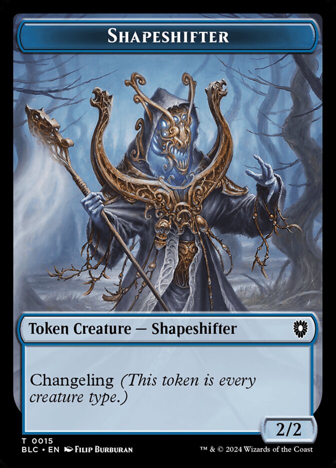 Shapeshifter TBLC-15 Bloomburrow Commander Tokens Magic card