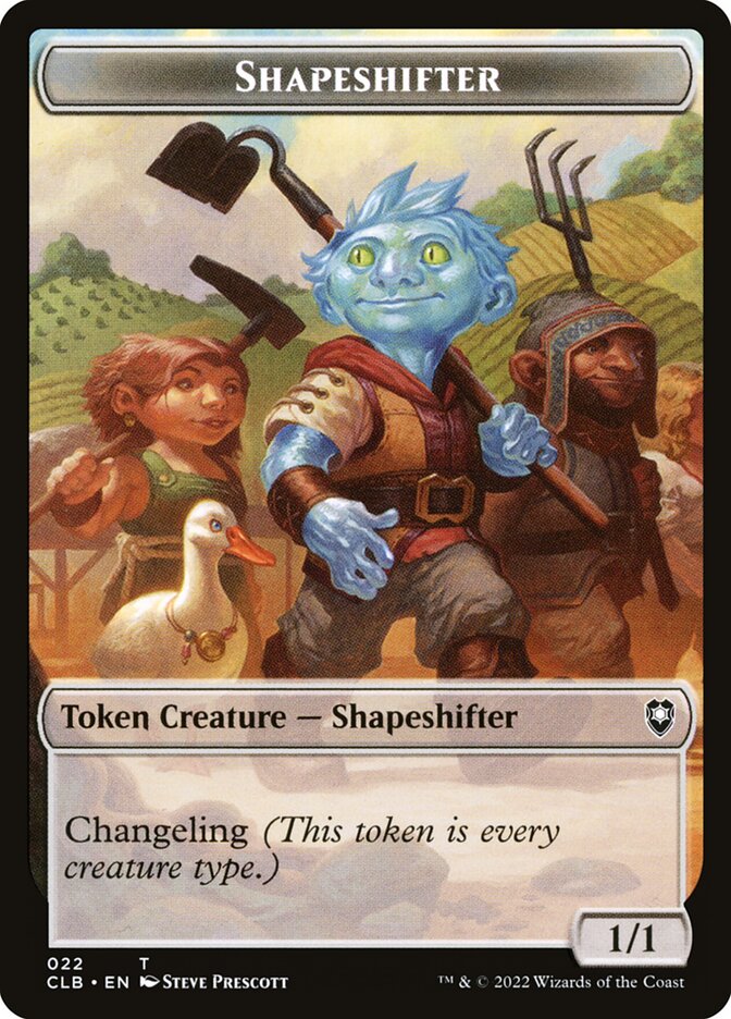 Shapeshifter TCLB-22 Battle for Baldur's Gate Tokens Magic card