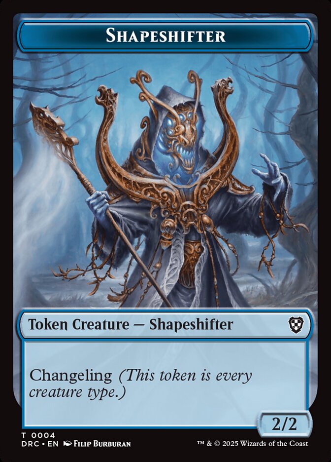 Shapeshifter TDRC-4 Aetherdrift Commander Tokens Magic card