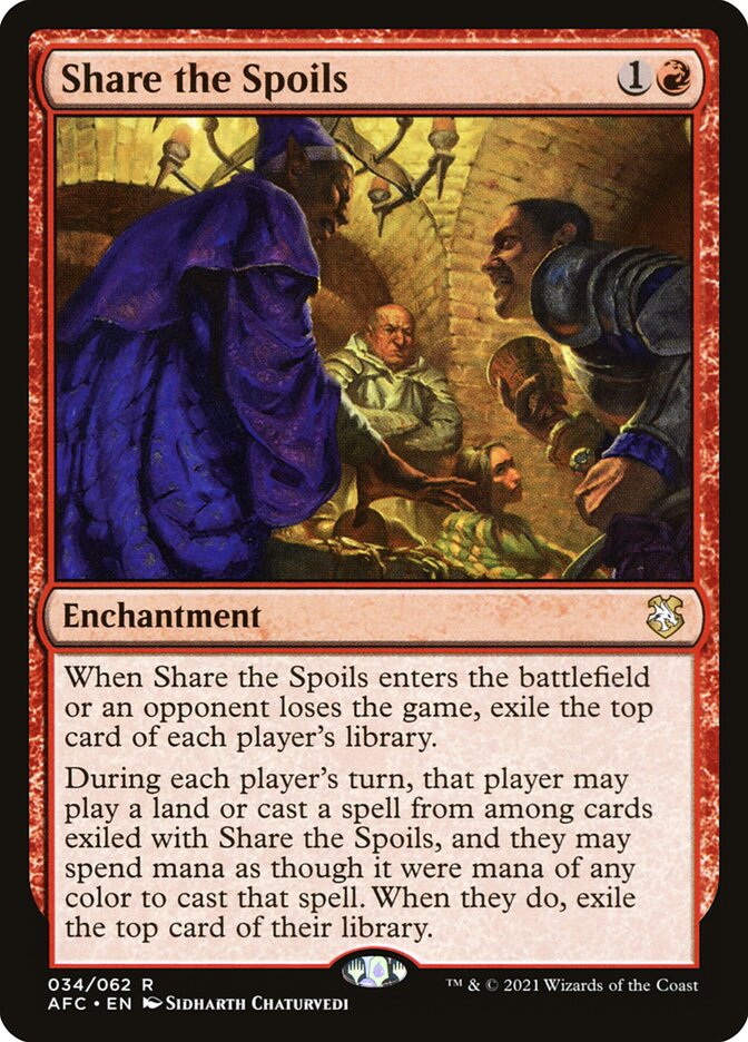 Share the Spoils AFC-34 Forgotten Realms Commander Magic card