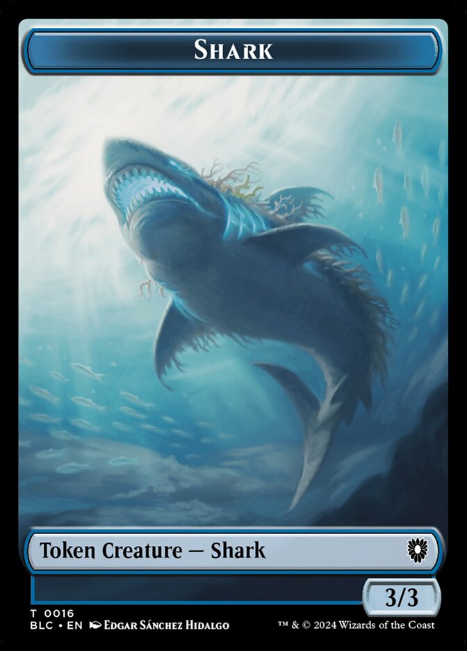 Shark TBLC-16 Bloomburrow Commander Tokens Magic card