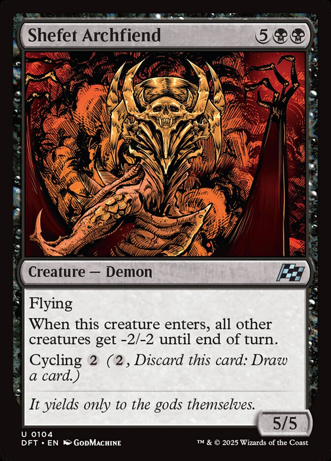 Shefet Archfiend DFT-104 Aetherdrift Magic card