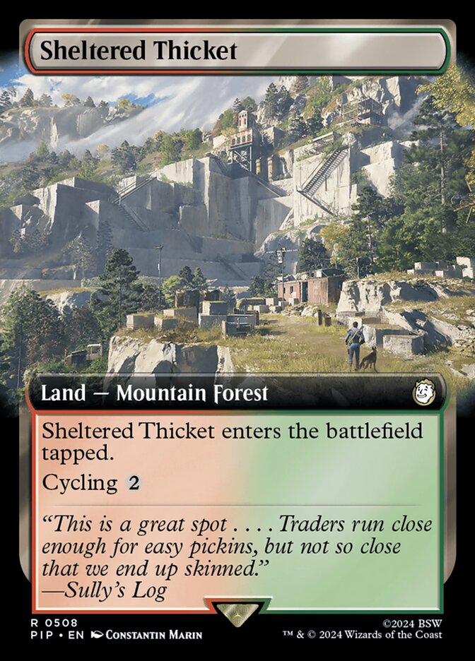 Sheltered Thicket PIP-508 Fallout Magic card