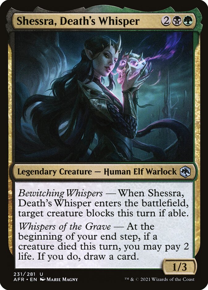 Shessra, Death's Whisper AFR-231 Adventures in the Forgotten Realms Magic card