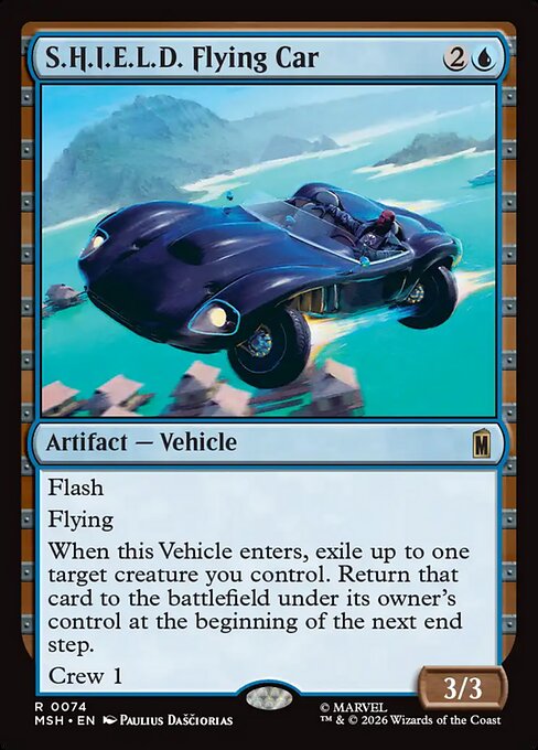 S.H.I.E.L.D. Flying Car MSH-74 Marvel Super Heroes Magic card
