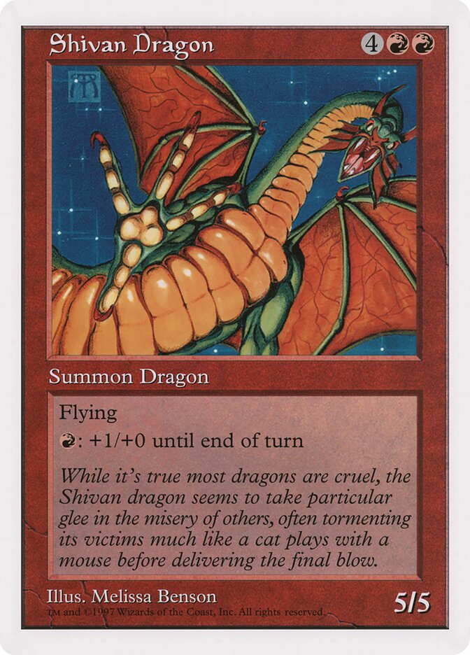 Shivan Dragon O90P-5 Oversized 90's Promos Magic card