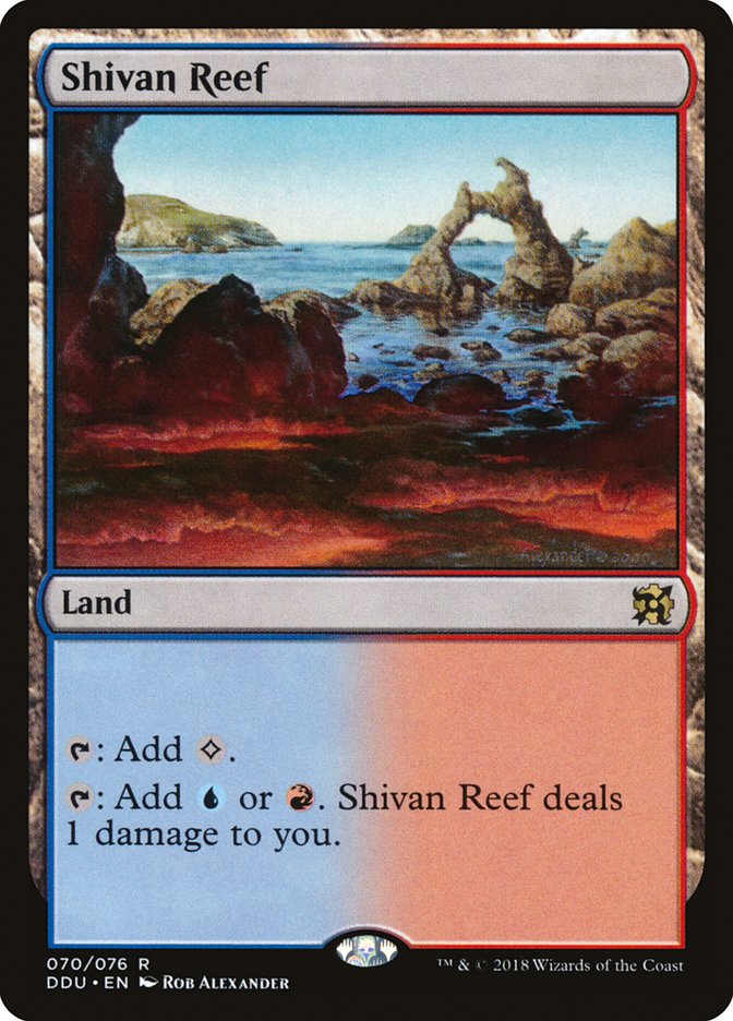 Shivan Reef DDU-70 Duel Decks: Elves vs. Inventors Magic card