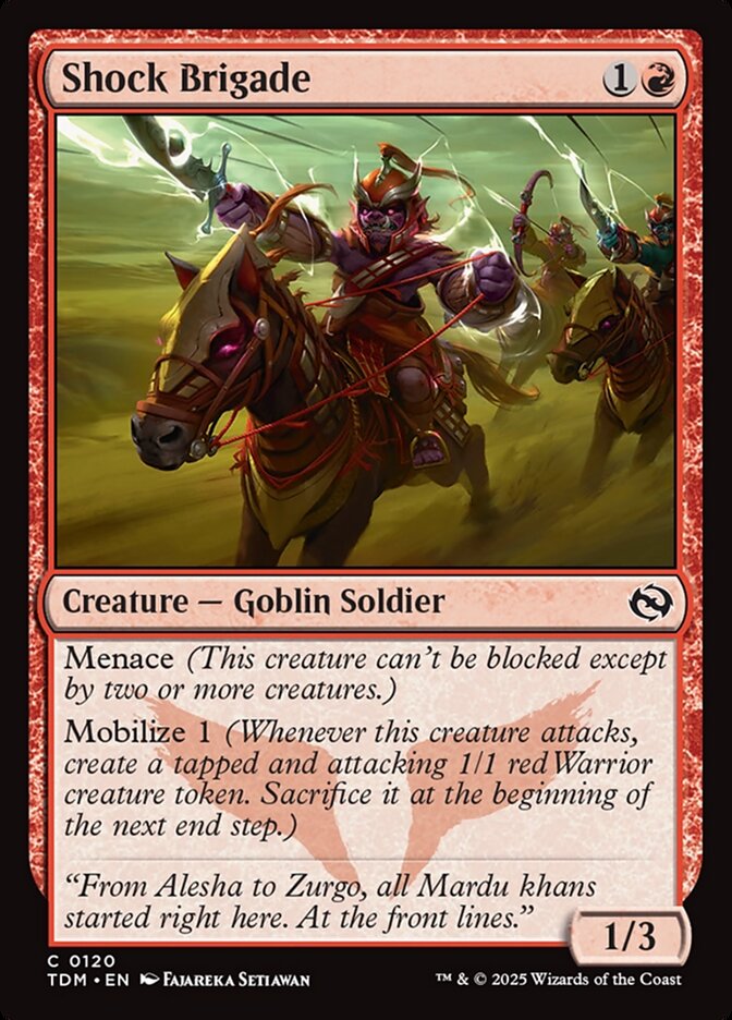 Shock Brigade TDM-120 Tarkir: Dragonstorm Magic card