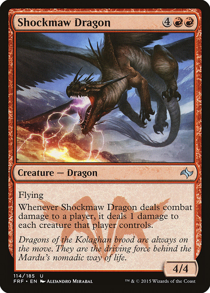 Shockmaw Dragon FRF-114 Fate Reforged Magic card