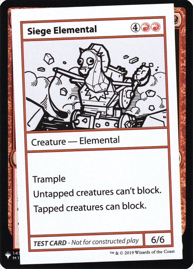 Siege Elemental CMB1-64 Mystery Booster Playtest Cards 2019 Magic card