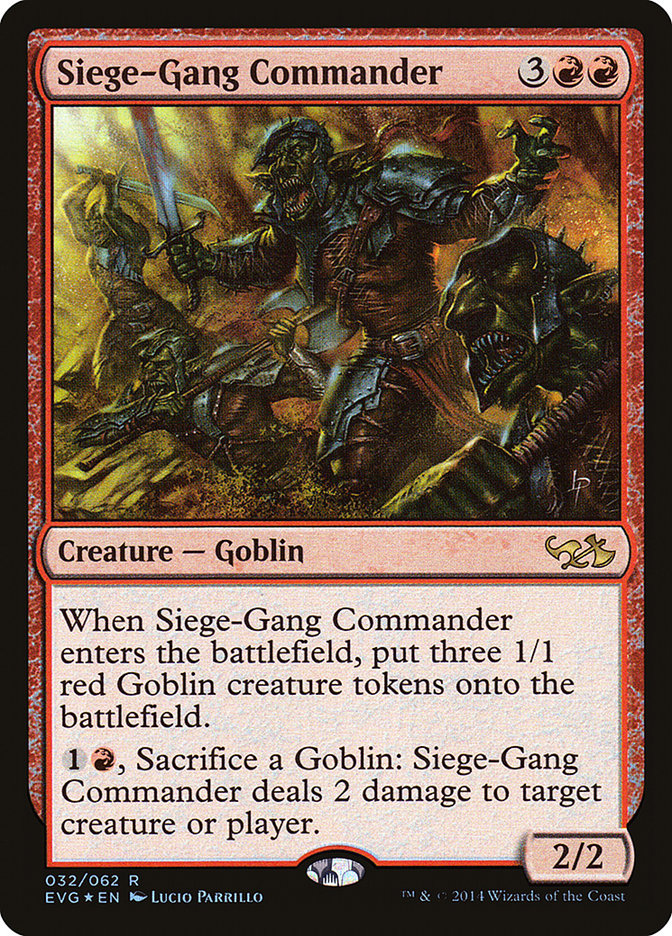 Siege-Gang Commander EVG-32 Duel Decks Anthology: Elves vs. Goblins Magic card
