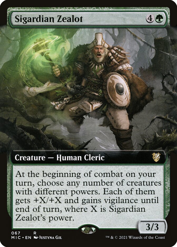 Sigardian Zealot MIC-67 Midnight Hunt Commander Magic card