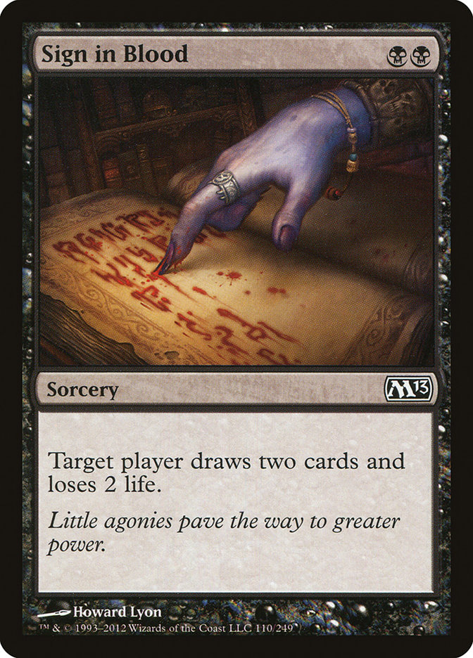 Sign in Blood M13-110 Magic 2013 Magic card