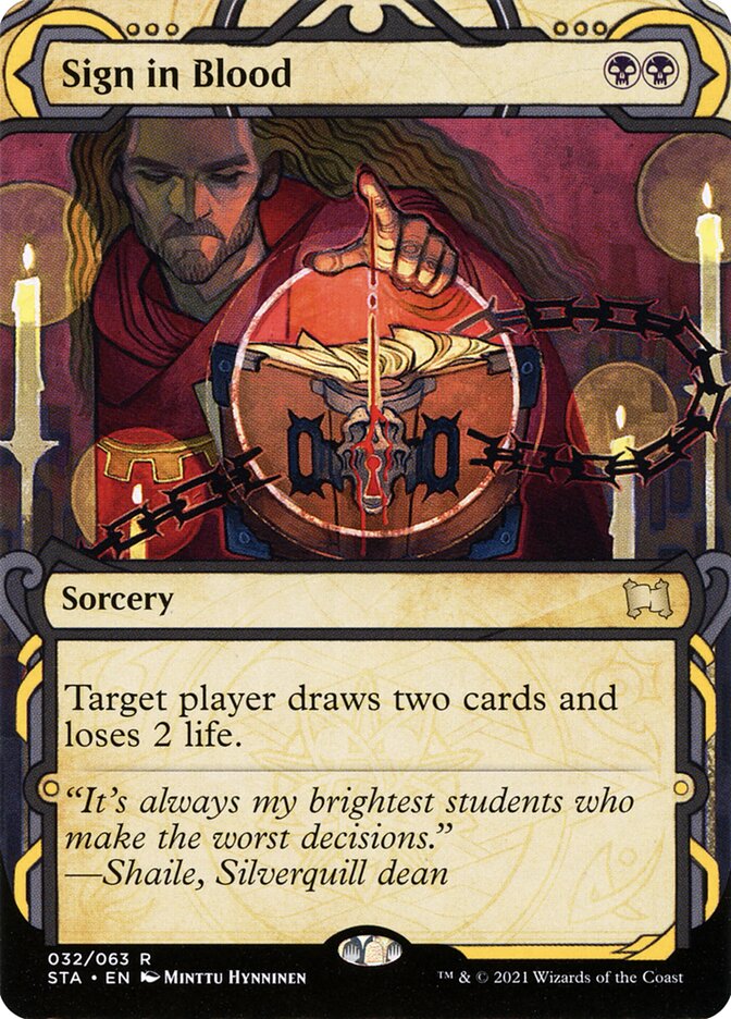 Sign in Blood STA-32 Strixhaven Mystical Archive Magic card