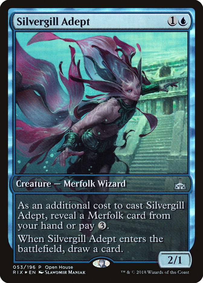 Silvergill Adept PRIX-53 Rivals of Ixalan Promos Magic card
