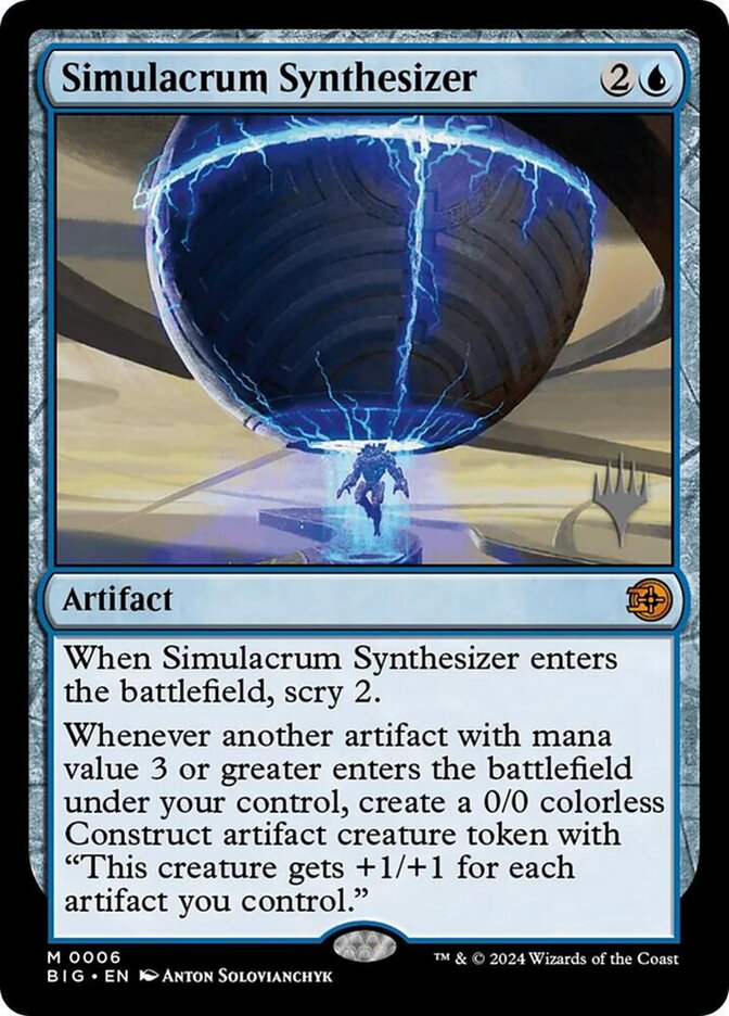 Simulacrum Synthesizer PBIG-6P The Big Score Promos Magic card