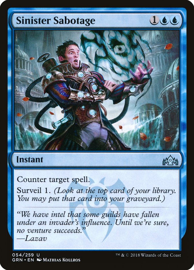 Sinister Sabotage GRN-54 Guilds of Ravnica Magic card