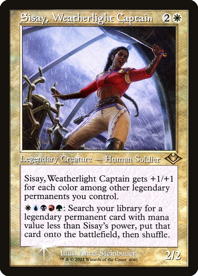 Sisay, Weatherlight Captain H1R-6 Modern Horizons 1 Timeshifts Magic card